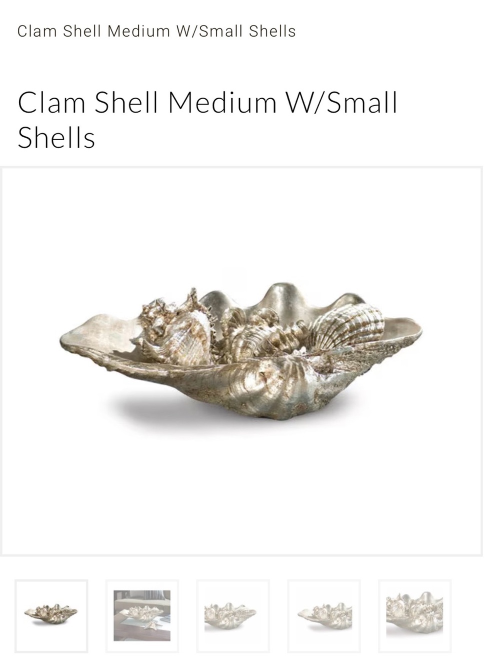 Regina Andrew Clam Shell Medium with Small Shells 20-1003